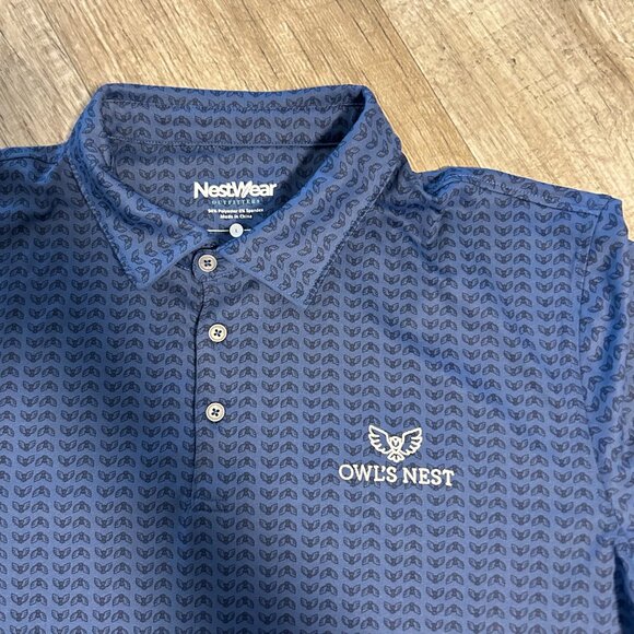 Nestwear Owl's Nest Men's Golf Polo - Picture 3 of 4